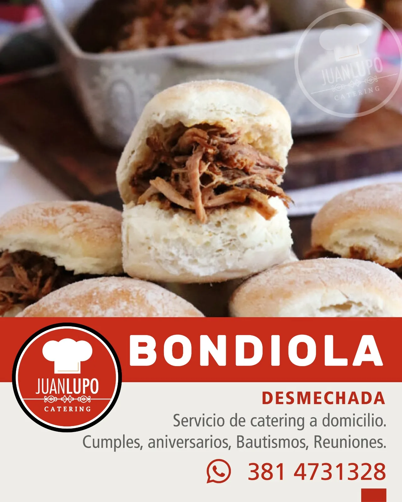 Foto de Sliders de Bondiola Desmechada Juan Lupo Catering