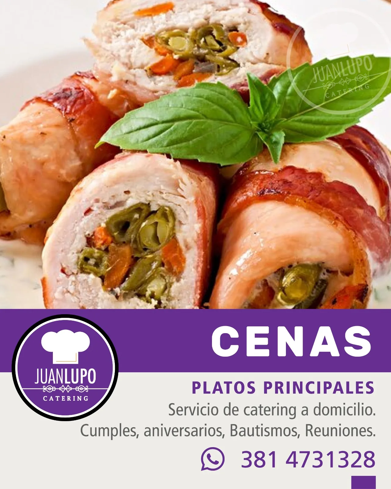 Foto de Rollos Gourmet de Pollo & Carne Juan Lupo Catering